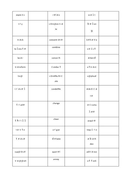 高考英语阅读完型高频单词检测版