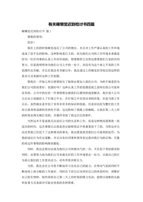 有关睡懒觉迟到检讨书四篇.docx