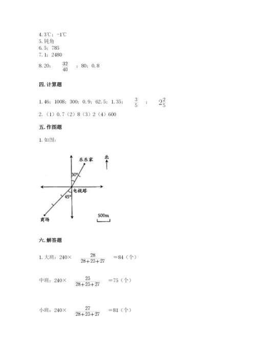 小学六年级下册数学期末卷含答案（模拟题）.docx