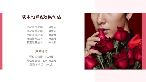 简约风粉色情人节营销推广方案