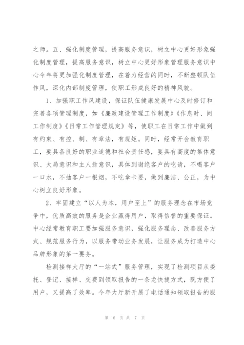 检测中心上半年度工作总结.docx