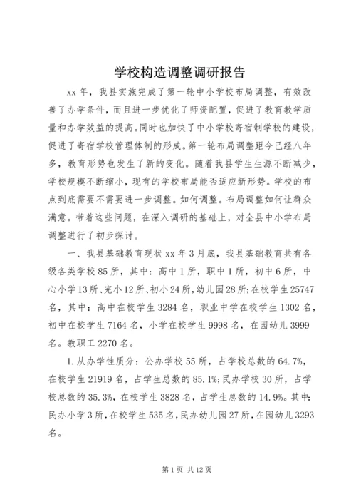 学校构造调整调研报告.docx