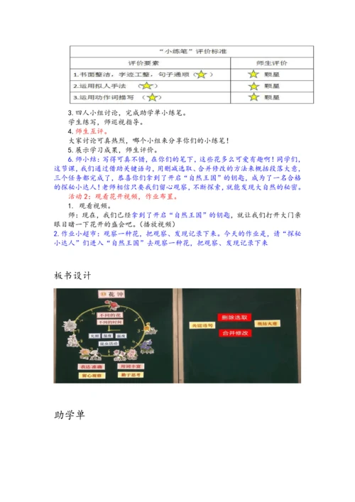 13《花钟》第二课时  教学设计