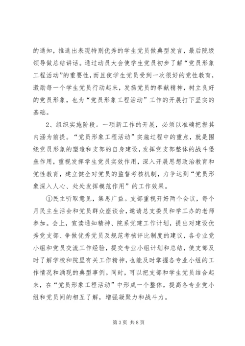 高校开展党员形象工程活动工作汇报.docx