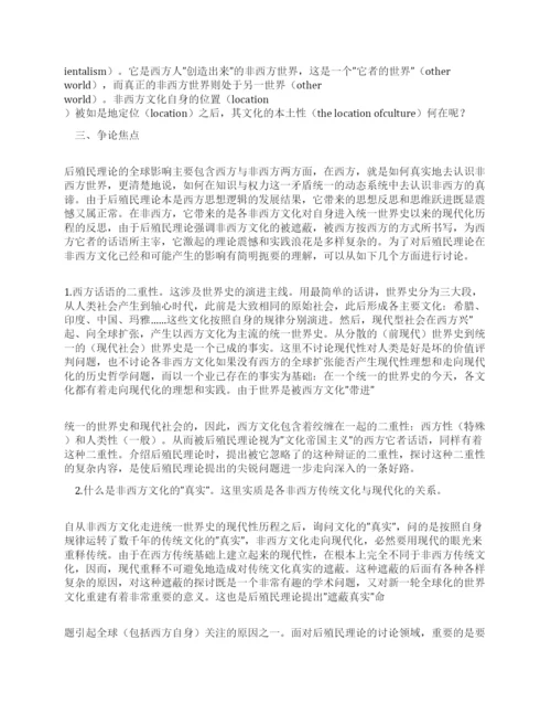 [论后殖民其他论文文档]论后殖民理论.docx