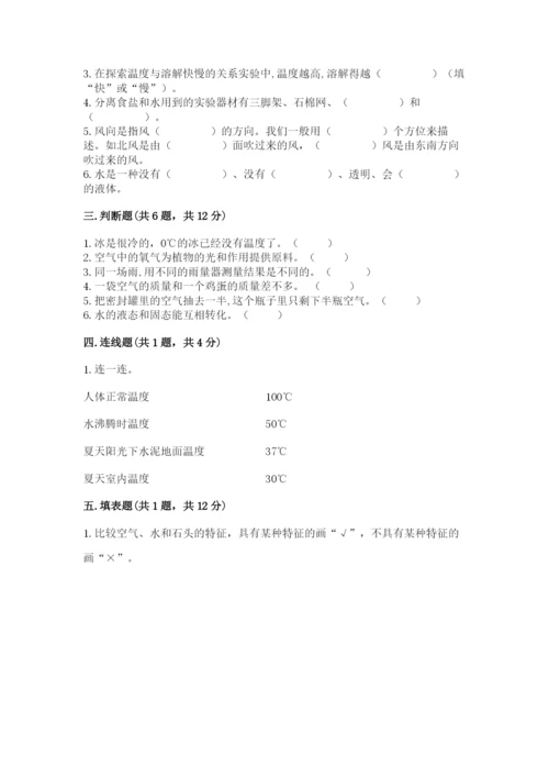 教科版三年级上册科学期末测试卷精品【考点梳理】.docx