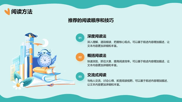 绿色手绘风读书分享会PPT模板