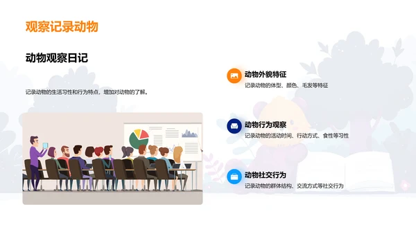 动物世界探秘PPT模板