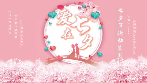 七夕节日庆典活动策划通用PPT模板
