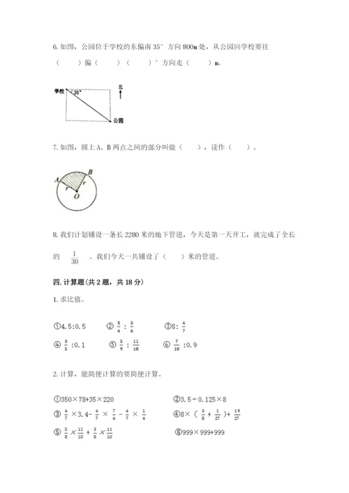 小学六年级上册数学期末测试卷附参考答案（典型题）.docx