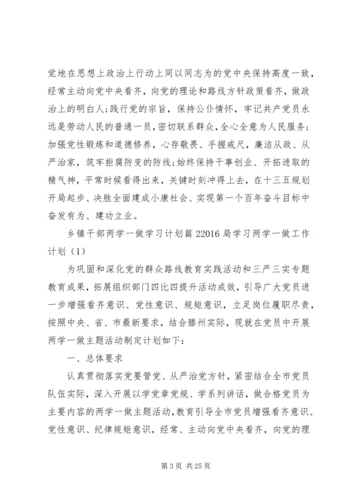 乡镇干部两学一做学习计划.docx