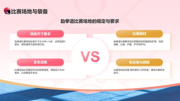 红色3D风运会——跆拳道知识科普PPT模板