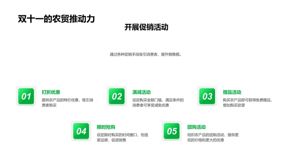 双十一农品销售攻略PPT模板