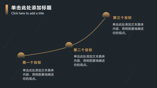 黑金流线渐变圆奢华PPT模板