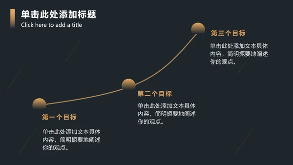 黑金流线渐变圆奢华PPT模板