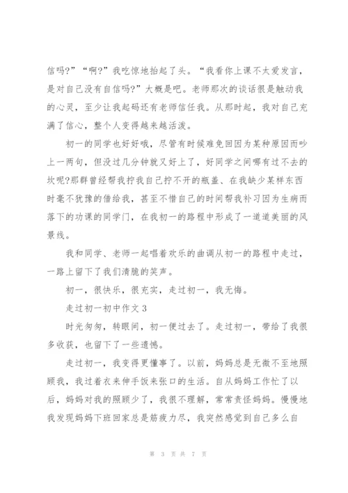 走过初一初中作文5篇.docx
