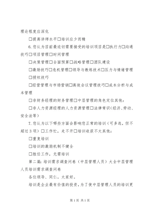 中层管理人员培训需求调查问卷.docx