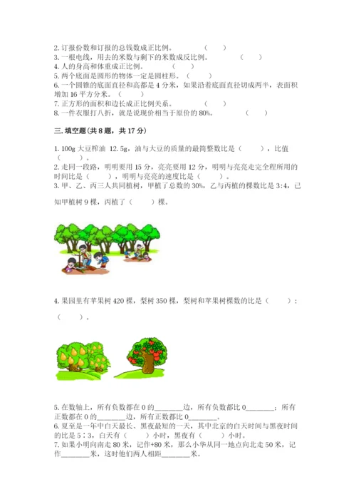 小学六年级下册数学期末卷附参考答案【考试直接用】.docx