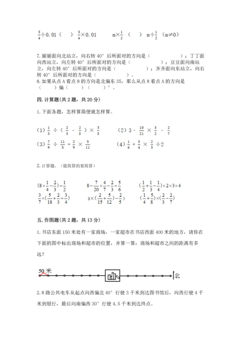 人教版六年级上册数学 期中测试卷附答案（实用）.docx