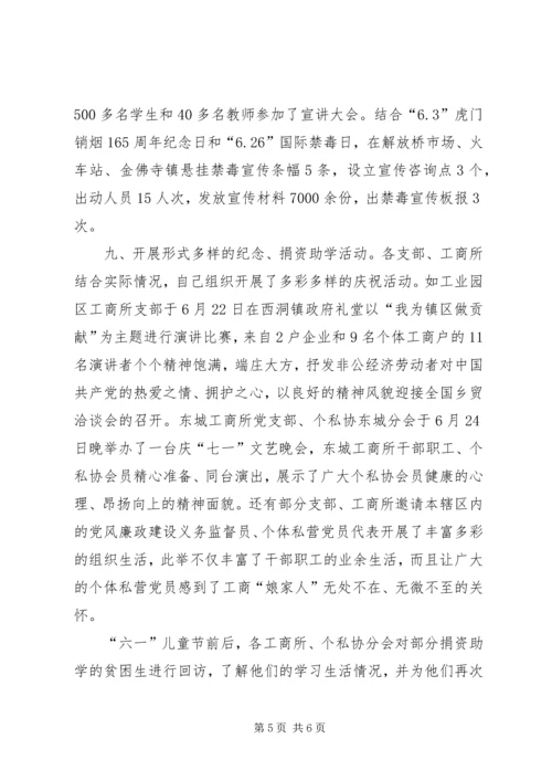 建党85周年活动的情况汇报材料_1.docx