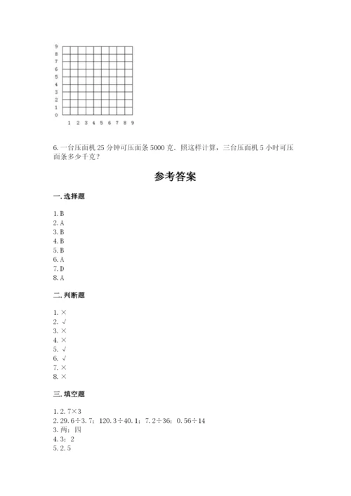 人教版数学五年级上册期中测试卷精品【夺分金卷】.docx