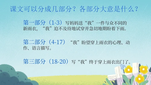 部编版六年级上册盼课件PPT模板