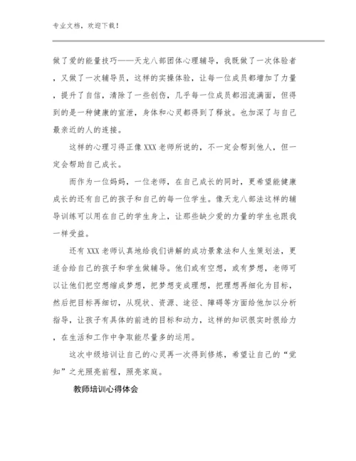 2023教师培训心得体会例文8篇合集.docx
