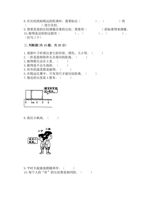 教科版一年级上册科学期末测试卷附参考答案【考试直接用】.docx