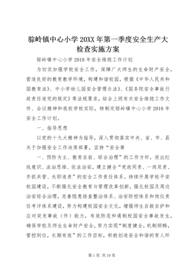 骔岭镇中心小学20XX年第一季度安全生产大检查实施方案 (4).docx