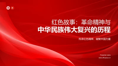 红色党政风红色故事PPT模板