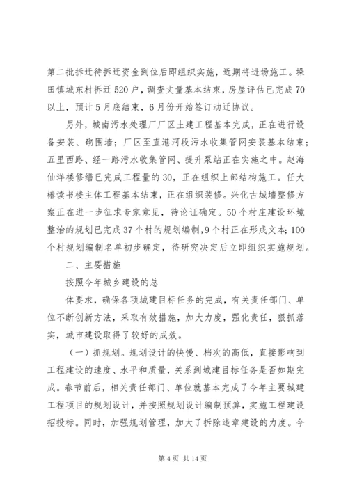 城建项目建设情况汇报.docx