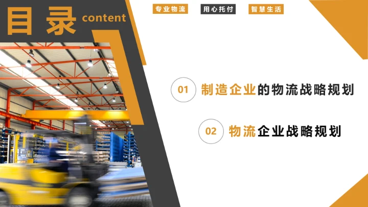 物流行业公司企业发展战略规划方案PPT