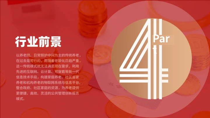 中国养老市场调查与发展预测报告通用PPT模板