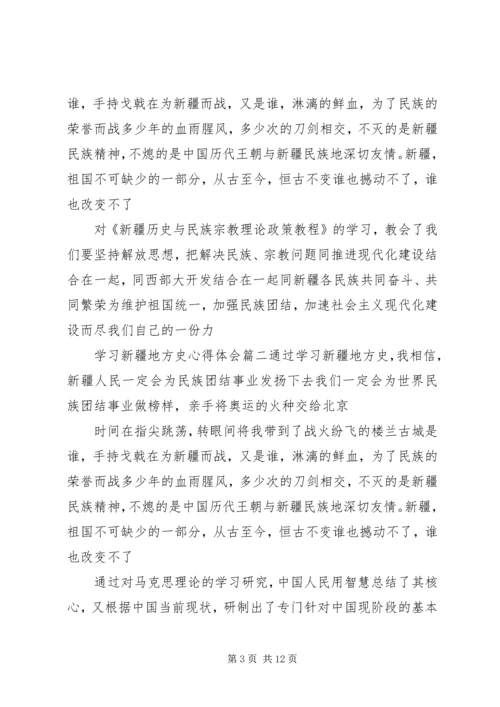 学习新疆地方史心得体会.docx