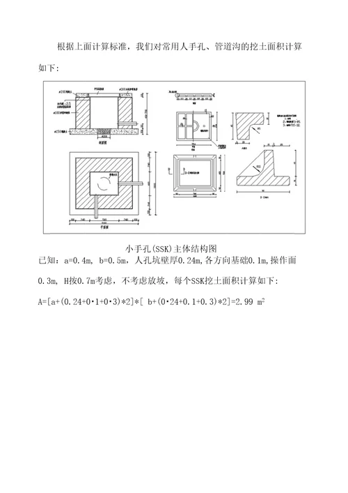 标准人手孔、通信管道开挖路面面积计算标准