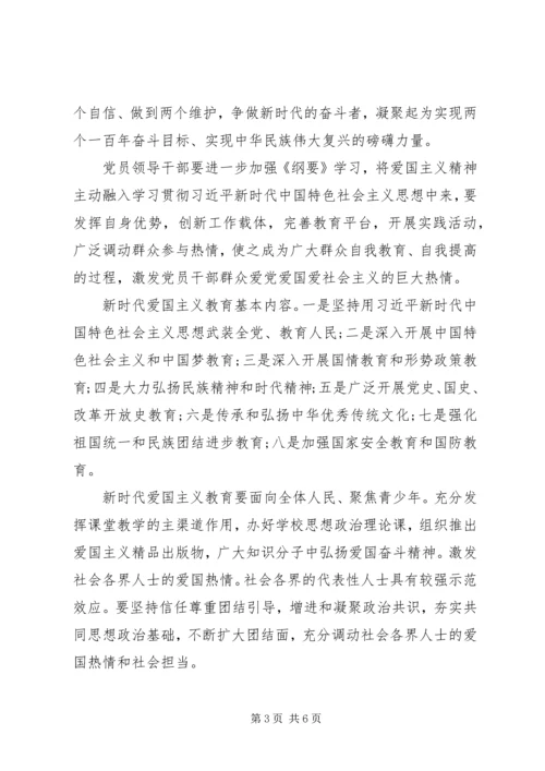 学习新时代爱国主义教育实施纲要党员心得3篇.docx