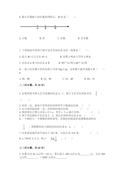 苏教版数学小升初模拟试卷精品（考点梳理）.docx