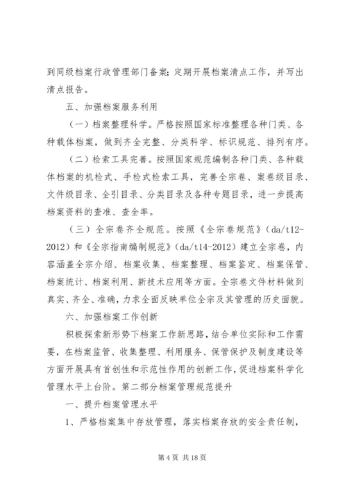 档案室特色提升计划.docx