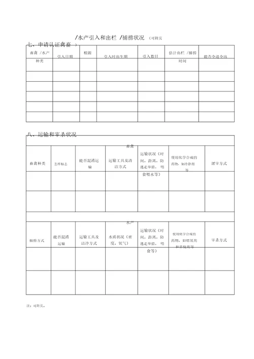 有机食品认证调查表凯新认证