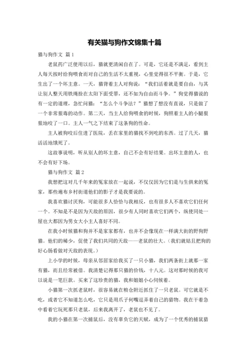 有关猫与狗作文锦集十篇.docx