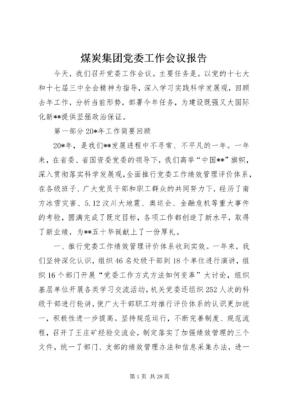 煤炭集团党委工作会议报告.docx