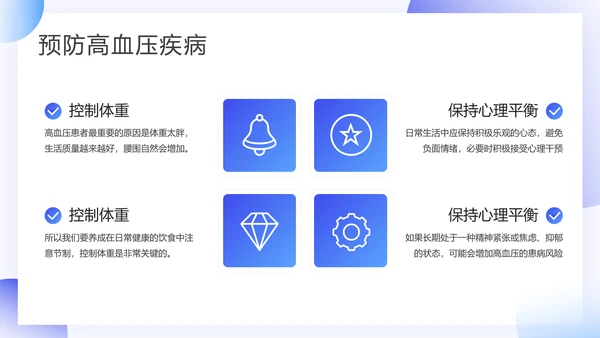 插画风预防高血压知识科普PPT模板
