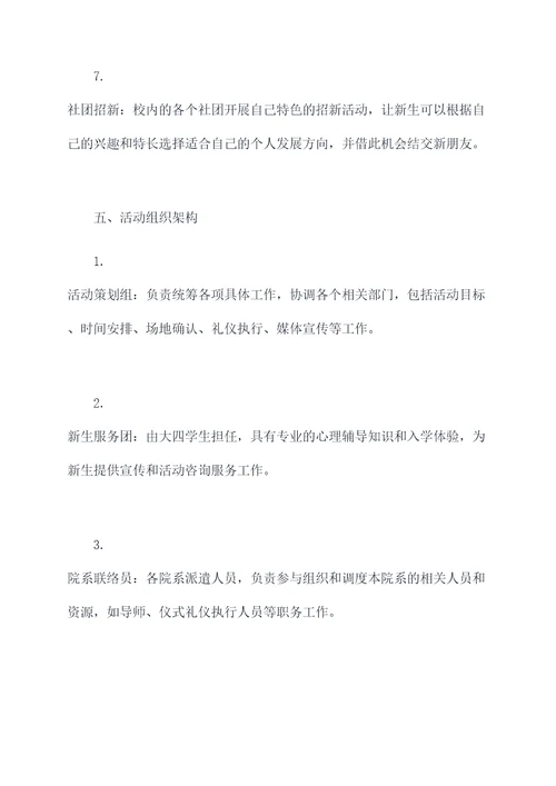 入学活动策划方案模板