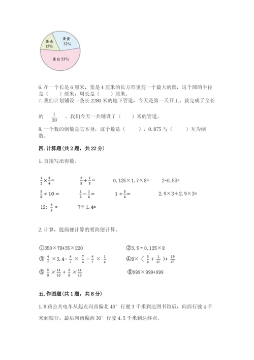 小学数学六年级上册期末测试卷含答案【模拟题】.docx