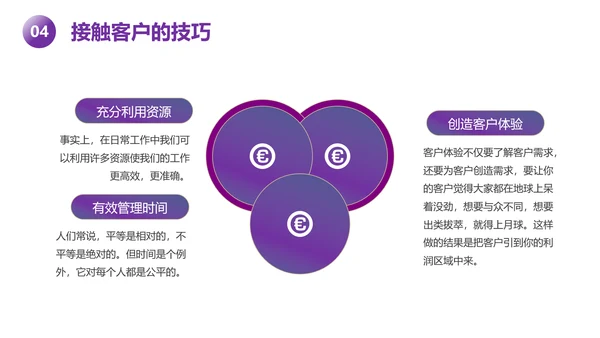 紫色新人销售培训课件PPT模板