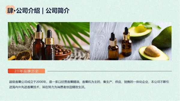 香薰精油商业计划书花朵通用PPT模板