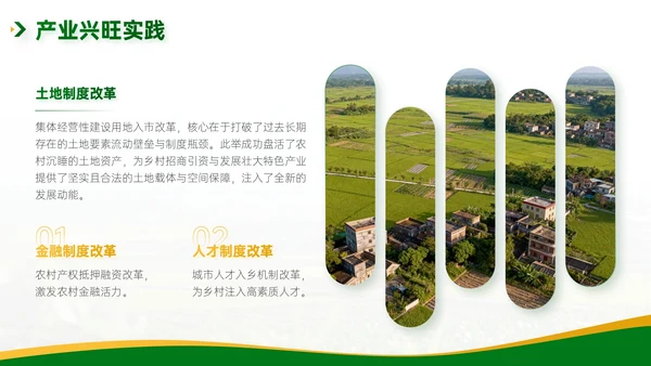 绿色简约风乡村农业工作总结PPT模板