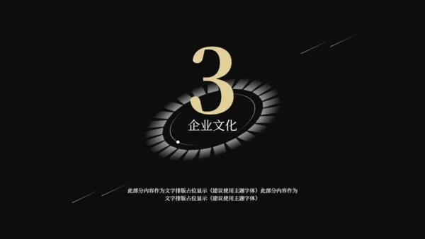 黑金奢华风公司企业宣传通用PPT模板