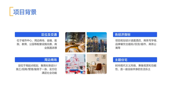 蓝白色商务风地产营销策划
