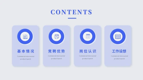 蓝色简约商务新拟态岗位竞聘述职报告工作总结PPT